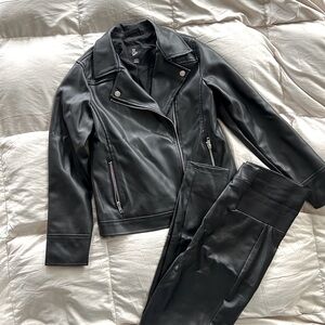 Black Faux Leather Set